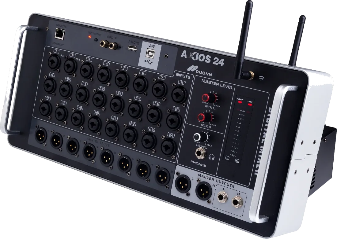 Mesa de som digital Duonn Axios 24, de 24 canais